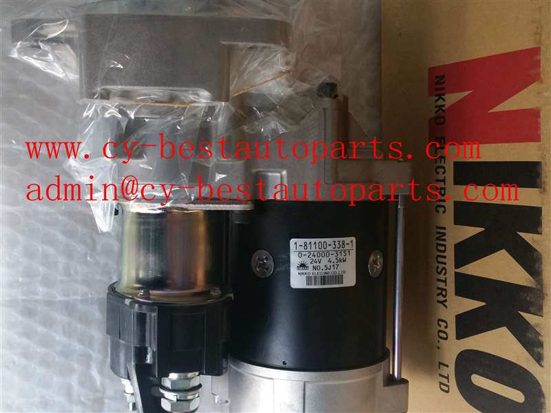 GENUINE ORIGINAL NIKKO ISUZU 6BG1 TC STARTER 1-81100-338-1 1-81100 